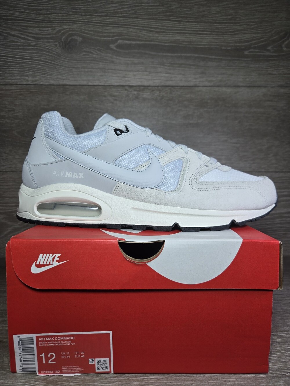 Nike Air Max Command Summit White Pure Platinum 629993-102 Men's Size 12 New